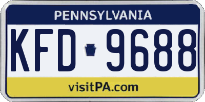 PA license plate KFD9688