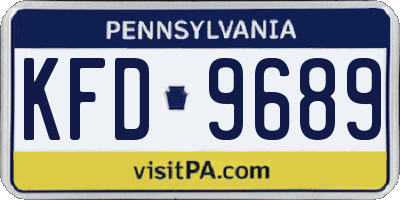 PA license plate KFD9689