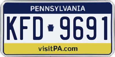 PA license plate KFD9691