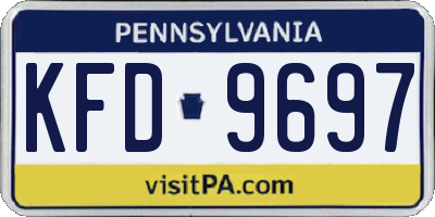 PA license plate KFD9697