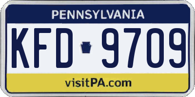 PA license plate KFD9709