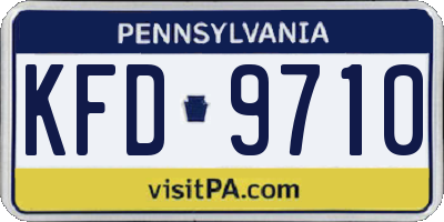 PA license plate KFD9710