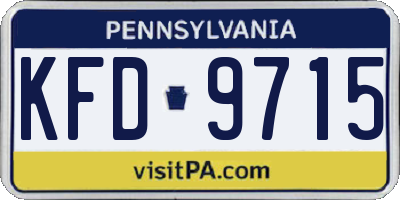 PA license plate KFD9715