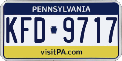 PA license plate KFD9717