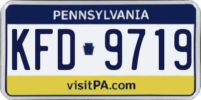 PA license plate KFD9719