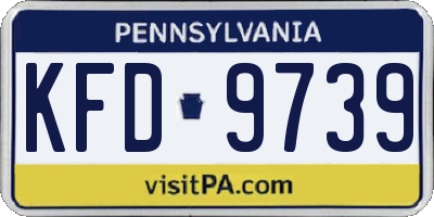 PA license plate KFD9739