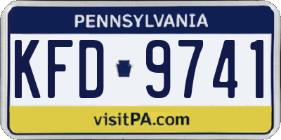 PA license plate KFD9741