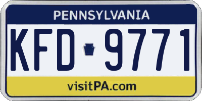 PA license plate KFD9771