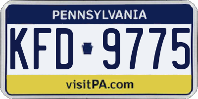 PA license plate KFD9775