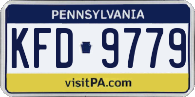 PA license plate KFD9779
