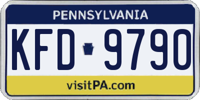 PA license plate KFD9790