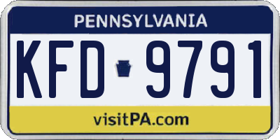 PA license plate KFD9791