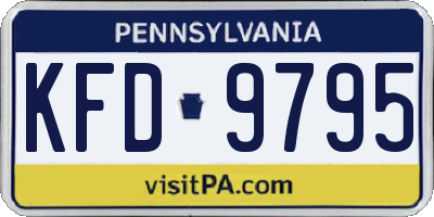 PA license plate KFD9795