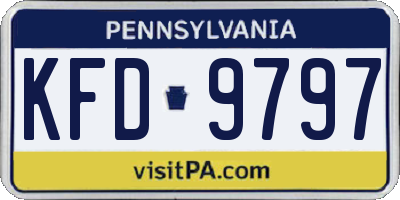 PA license plate KFD9797
