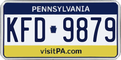 PA license plate KFD9879