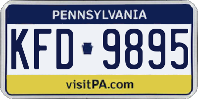 PA license plate KFD9895