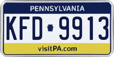 PA license plate KFD9913