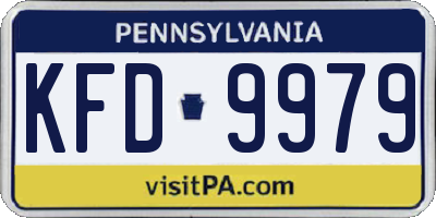 PA license plate KFD9979