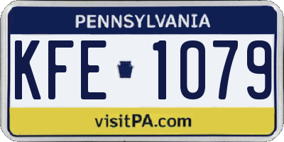 PA license plate KFE1079