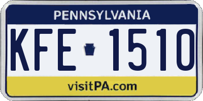 PA license plate KFE1510