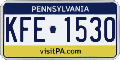PA license plate KFE1530