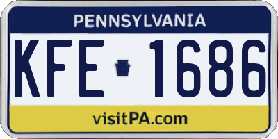PA license plate KFE1686