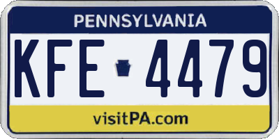 PA license plate KFE4479