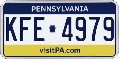 PA license plate KFE4979