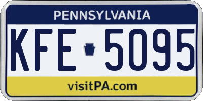 PA license plate KFE5095