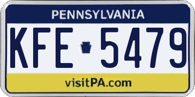 PA license plate KFE5479