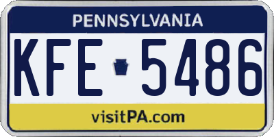 PA license plate KFE5486