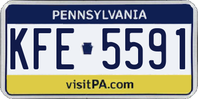 PA license plate KFE5591