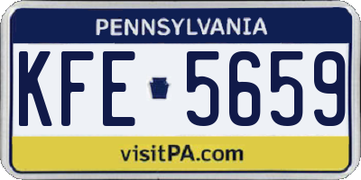 PA license plate KFE5659