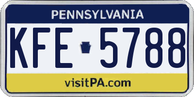 PA license plate KFE5788