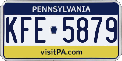 PA license plate KFE5879
