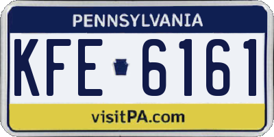PA license plate KFE6161