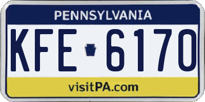 PA license plate KFE6170