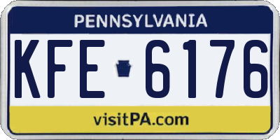 PA license plate KFE6176