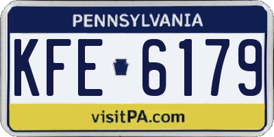 PA license plate KFE6179