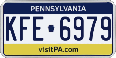 PA license plate KFE6979