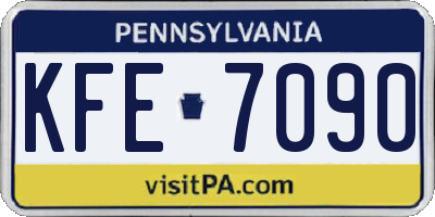 PA license plate KFE7090