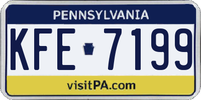 PA license plate KFE7199