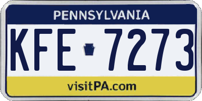 PA license plate KFE7273