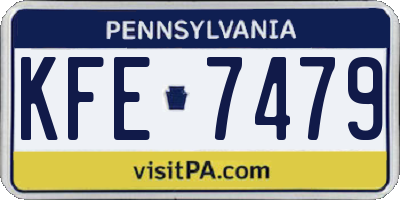 PA license plate KFE7479