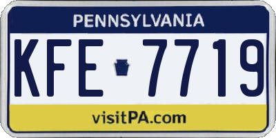 PA license plate KFE7719