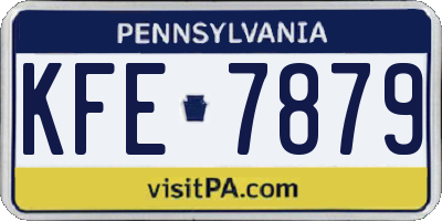PA license plate KFE7879