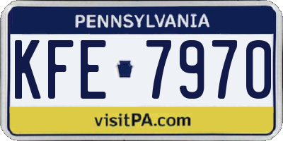 PA license plate KFE7970