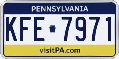 PA license plate KFE7971