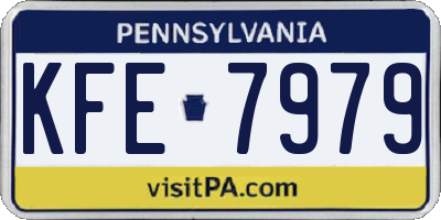 PA license plate KFE7979