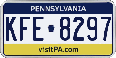 PA license plate KFE8297